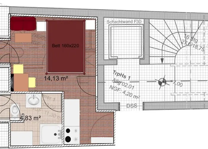 Apartment Frau-Clara-Haus-Ecke-4 *